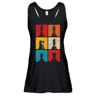 Chess Vintage Chess Master Club Chess Player Ladies Essential Flowy Tank