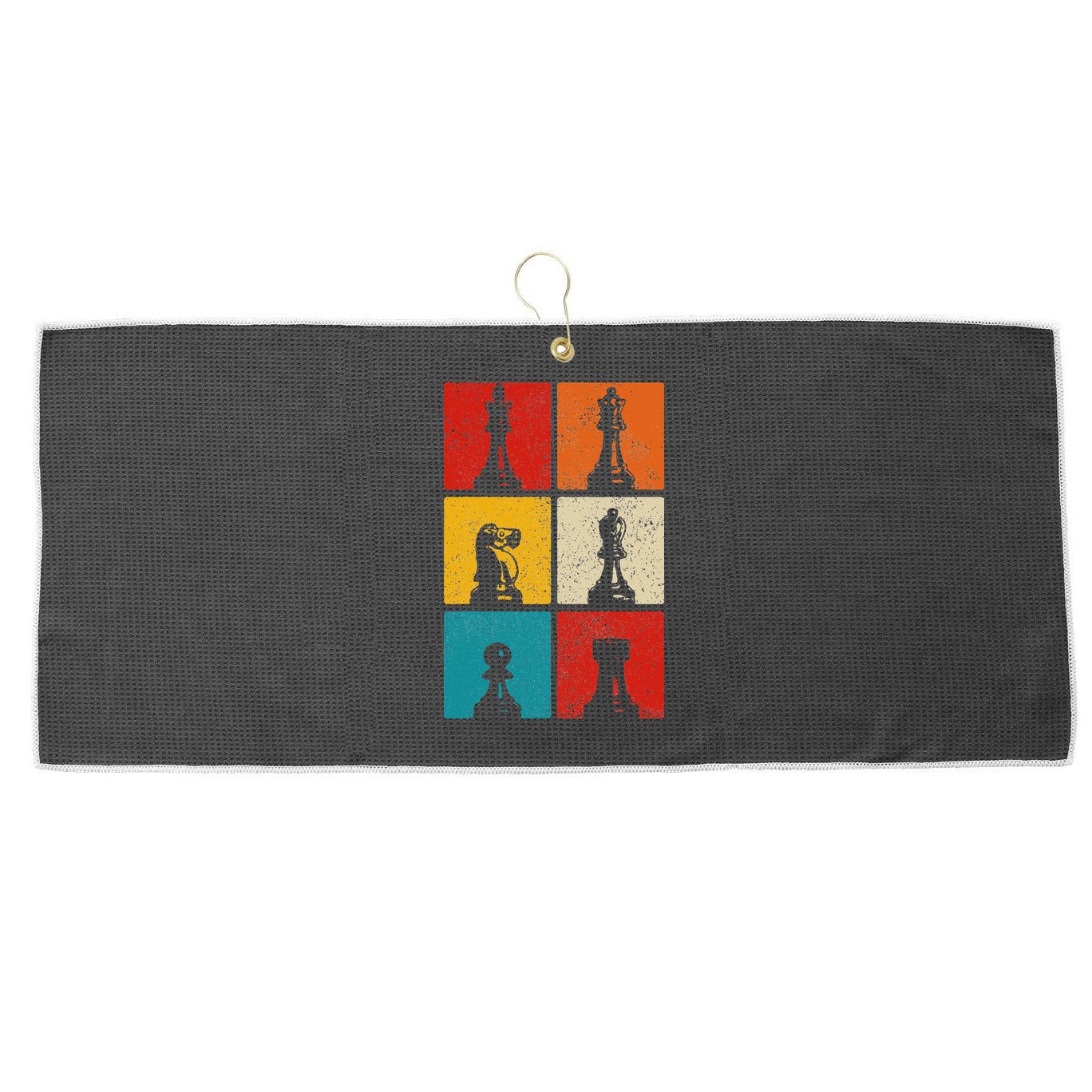 Chess Vintage Chess Master Club Chess Player Large Microfiber Waffle Golf Towel