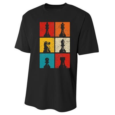 Chess Vintage Chess Master Club Chess Player Performance Sprint T-Shirt