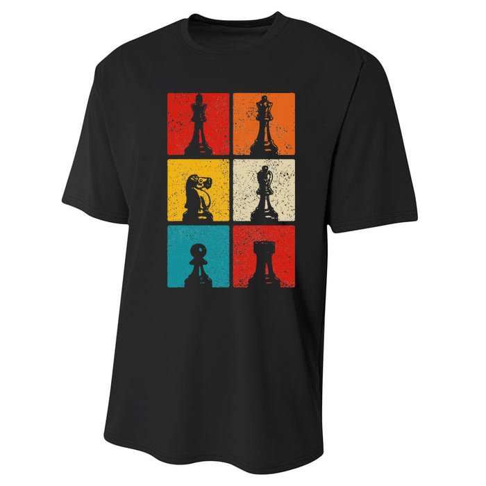 Chess Vintage Chess Master Club Chess Player Performance Sprint T-Shirt