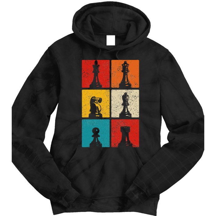 Chess Vintage Chess Master Club Chess Player Tie Dye Hoodie