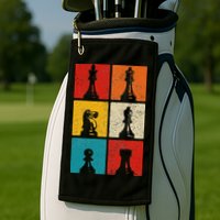 Chess Vintage Chess Master Club Chess Player Golf Towel
