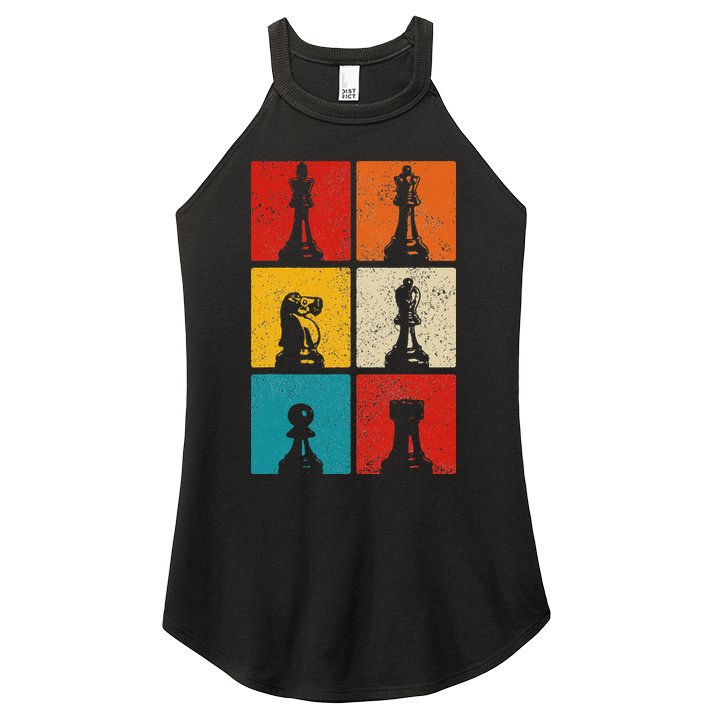 Chess Vintage Chess Master Club Chess Player Women's Perfect Tri Rocker Tank