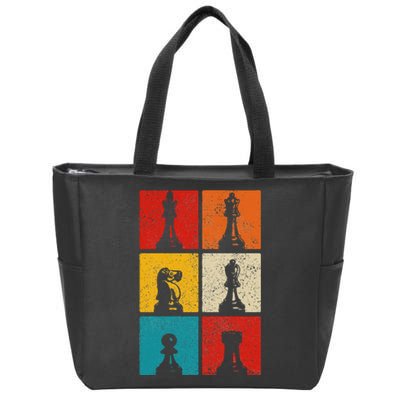 Chess Vintage Chess Master Club Chess Player Zip Tote Bag