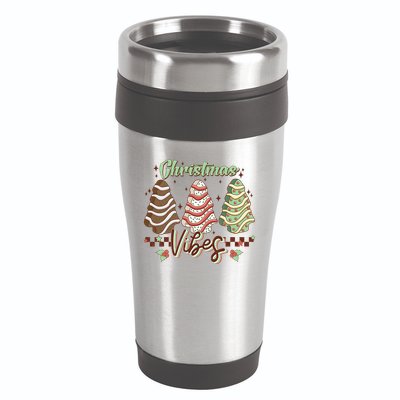 Christmas Vibes Cookie Tree Retro 16oz Travel Tumbler
