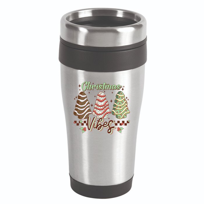 Christmas Vibes Cookie Tree Retro 16oz Travel Tumbler