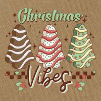 Christmas Vibes Cookie Tree Retro Cotton Canvas Backpack