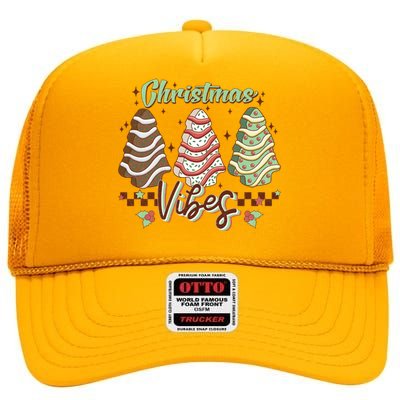 Christmas Vibes Cookie Tree Retro High Crown Mesh Back Trucker Hat