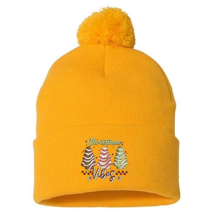 Christmas Vibes Cookie Tree Retro Pom Pom 12in Knit Beanie