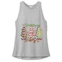Christmas Vibes Cookie Tree Retro Ladies PosiCharge Tri-Blend Wicking Tank