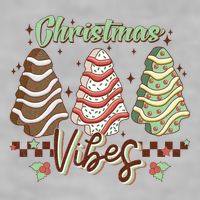 Christmas Vibes Cookie Tree Retro Ladies PosiCharge Tri-Blend Wicking Tank