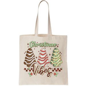 Christmas Vibes Cookie Tree Retro Tote Bag