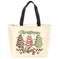 Christmas Vibes Cookie Tree Retro Zip Tote Bag