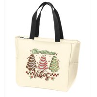 Christmas Vibes Cookie Tree Retro Zip Tote Bag