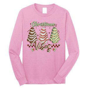 Christmas Vibes Cookie Tree Retro Long Sleeve Shirt