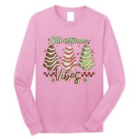 Christmas Vibes Cookie Tree Retro Long Sleeve Shirt