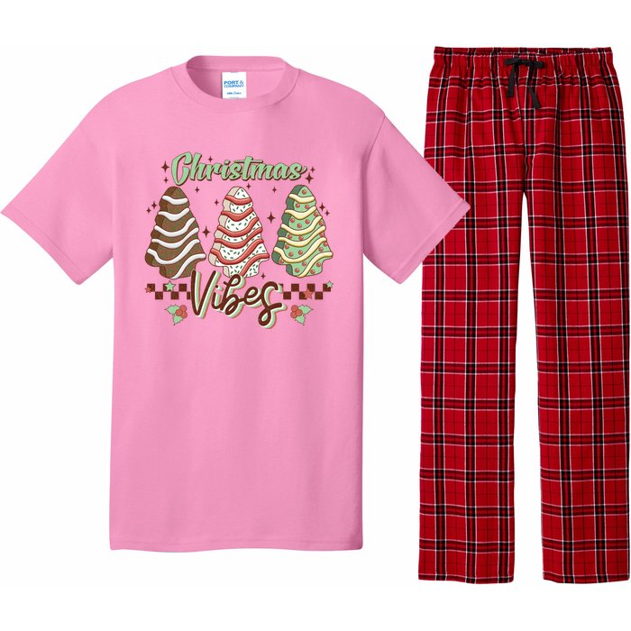 Christmas Vibes Cookie Tree Retro Pajama Set