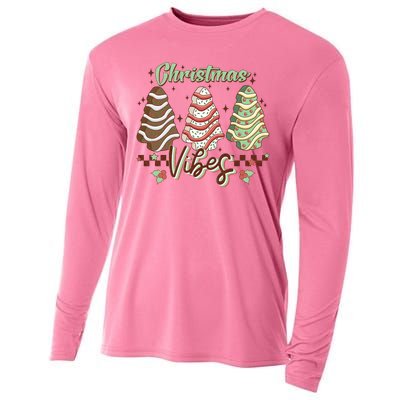 Christmas Vibes Cookie Tree Retro Cooling Performance Long Sleeve Crew