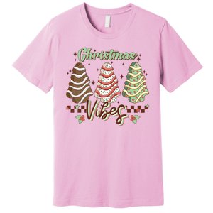 Christmas Vibes Cookie Tree Retro Premium T-Shirt