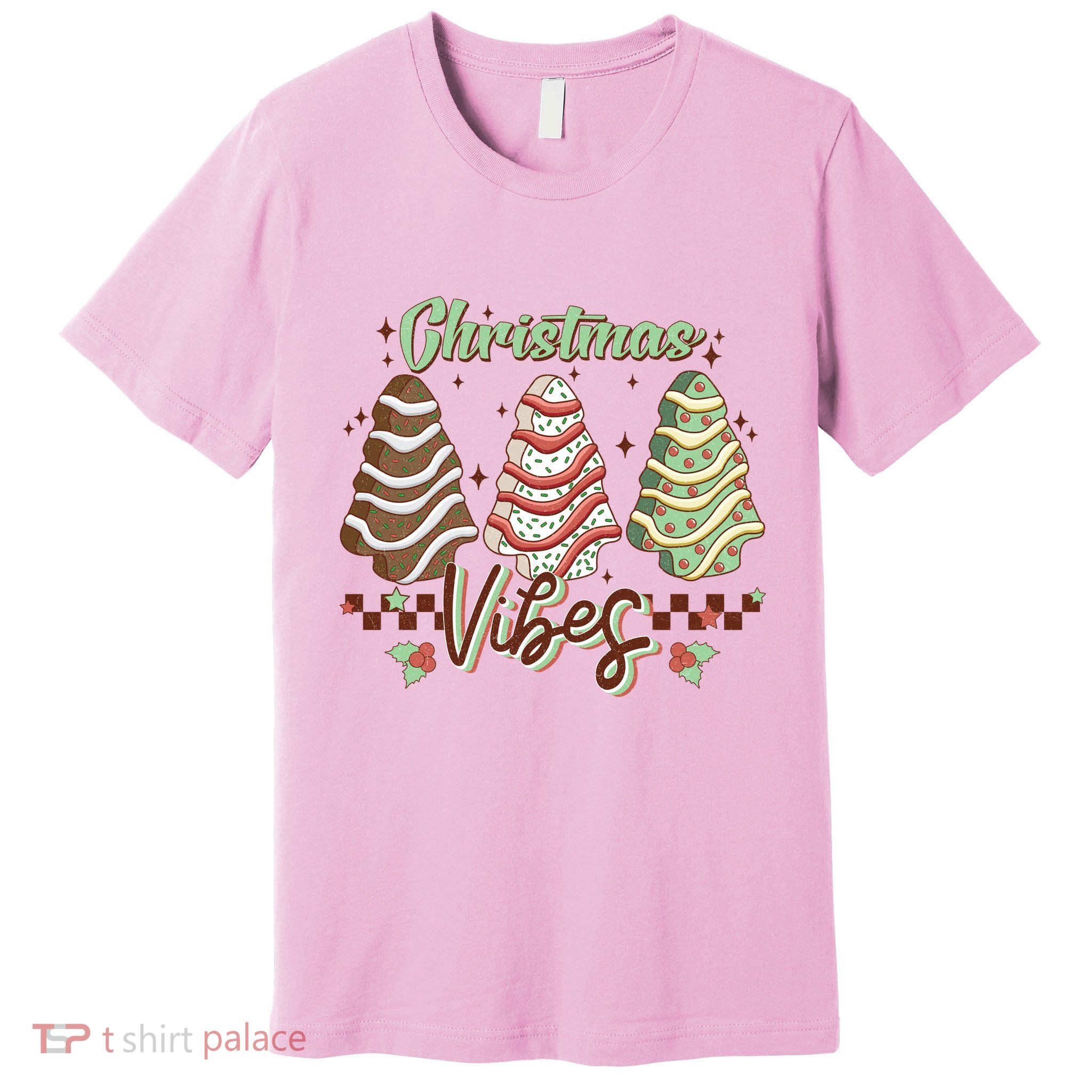Christmas Vibes Cookie Tree Retro Premium T-Shirt