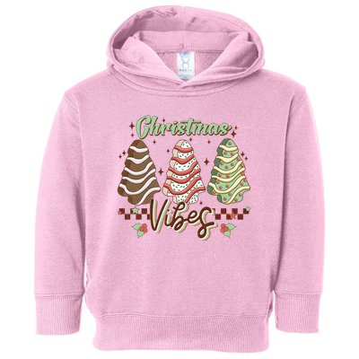 Christmas Vibes Cookie Tree Retro Toddler Hoodie