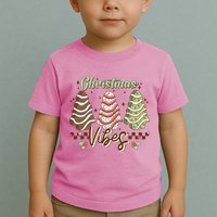 Christmas Vibes Cookie Tree Retro Toddler T-Shirt