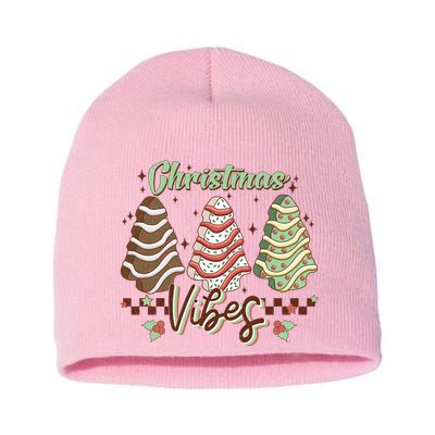 Christmas Vibes Cookie Tree Retro Short Acrylic Beanie