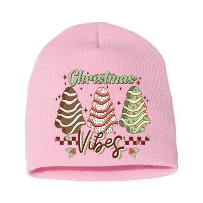 Christmas Vibes Cookie Tree Retro Short Acrylic Beanie