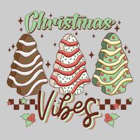 Christmas Vibes Cookie Tree Retro Tie-Dye T-Shirt