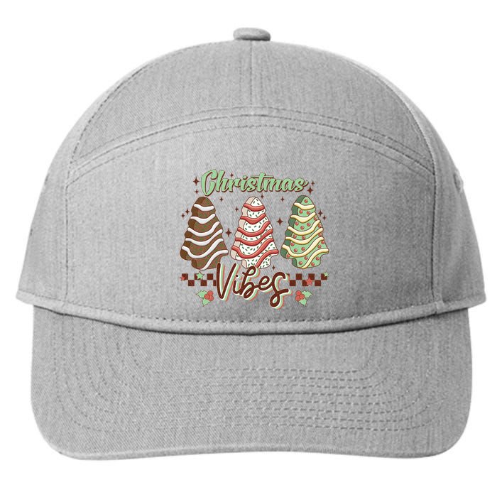 Christmas Vibes Cookie Tree Retro 7-Panel Snapback Hat