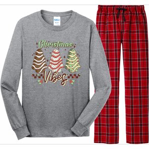 Christmas Vibes Cookie Tree Retro Long Sleeve Pajama Set