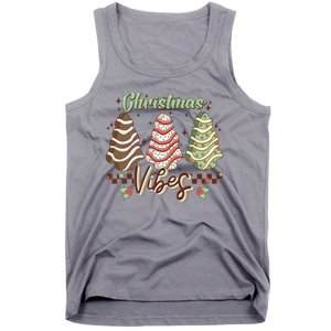 Christmas Vibes Cookie Tree Retro Tank Top