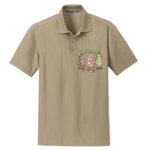 Christmas Vibes Cookie Tree Retro Dry Zone Grid Polo