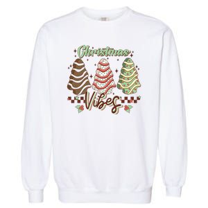 Christmas Vibes Cookie Tree Retro Garment-Dyed Sweatshirt