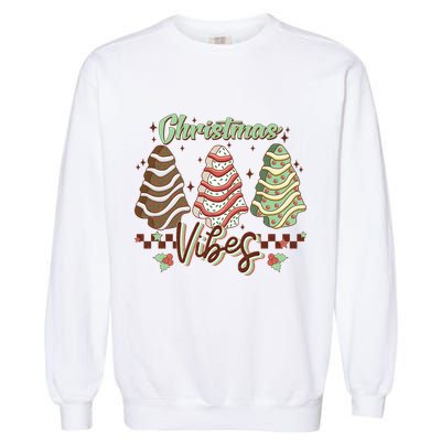 Christmas Vibes Cookie Tree Retro Garment-Dyed Sweatshirt
