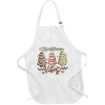 Christmas Vibes Cookie Tree Retro Full-Length Apron With Pockets