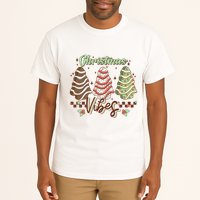 Christmas Vibes Cookie Tree Retro Tall T-Shirt