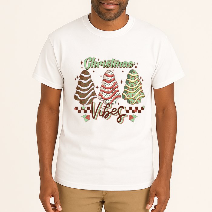 Christmas Vibes Cookie Tree Retro Tall T-Shirt