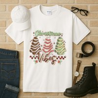 Christmas Vibes Cookie Tree Retro Tall T-Shirt