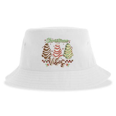 Christmas Vibes Cookie Tree Retro Sustainable Bucket Hat