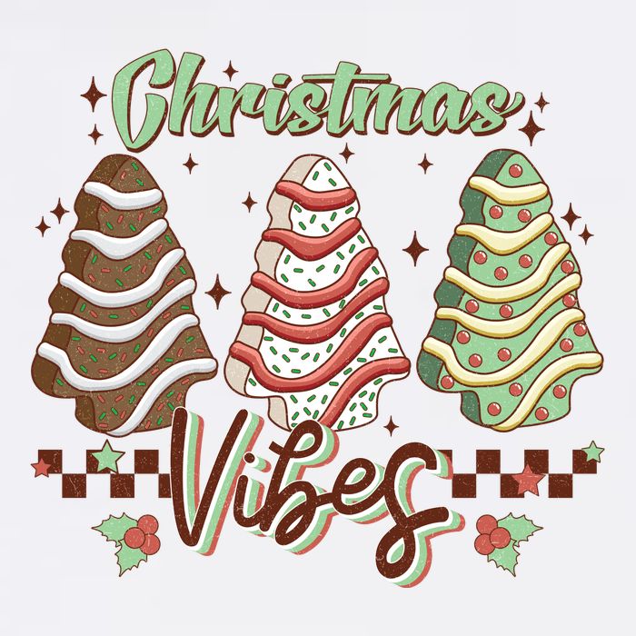 Christmas Vibes Cookie Tree Retro Sustainable Bucket Hat