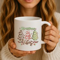 Christmas Vibes Cookie Tree Retro Coffee Mug