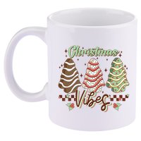Christmas Vibes Cookie Tree Retro 11oz C Handle Ceramic Mug