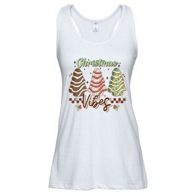 Christmas Vibes Cookie Tree Retro Ladies Essential Flowy Tank