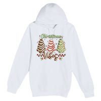 Christmas Vibes Cookie Tree Retro Premium Pullover Hoodie
