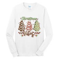 Christmas Vibes Cookie Tree Retro Tall Long Sleeve T-Shirt