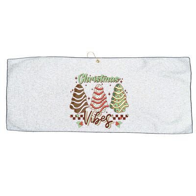Christmas Vibes Cookie Tree Retro Large Microfiber Waffle Golf Towel