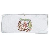 Christmas Vibes Cookie Tree Retro Large Microfiber Waffle Golf Towel