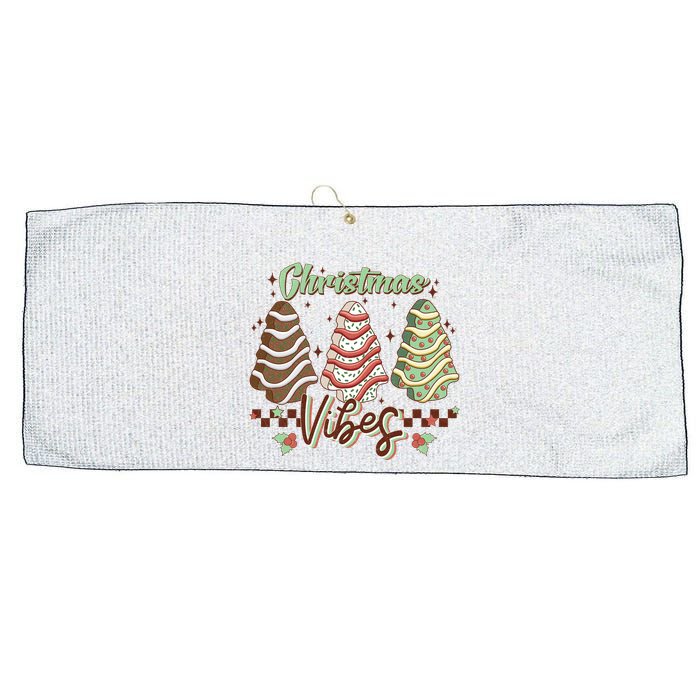 Christmas Vibes Cookie Tree Retro Large Microfiber Waffle Golf Towel