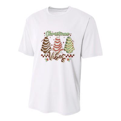 Christmas Vibes Cookie Tree Retro Youth Performance Sprint T-Shirt